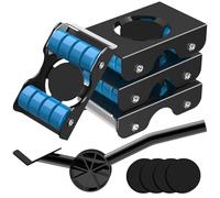 NIUXX Ruedas de Transporte de Muebles, 5 Piezas Transportador de Muebles para Lavadora con Frenos, Portátil Juego de Rodillos Elevadores, Kit de desplazar Mueble de Ruedas, Carga,Máxima de 350 kg