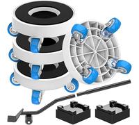NIUXX Ruedas para Mover Muebles, Juego para Mover Muebles Pesados, con Ruedas Giratorias de, Fácil de Mover, Adecuado para Varios Tipos de Muebles (1.2 Circular Pulgadas + Palanca)