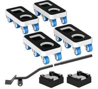 NIUXX Ruedas para Mover Muebles, Juego para Mover Muebles Pesados, con Ruedas Giratorias de, Fácil de Mover (1,5 Rectangular Pulgadas + Palanca +elevadora)
