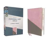 Biblia NIV tamaño personal – Letra grande – Leathersoft rosa/gris – Edición Red Letter