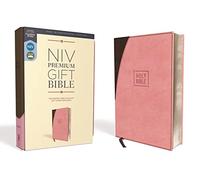 Niv, Premium Gift Bible, Leathersoft, Pink/Brown, Red Letter Edition, Comfort Print