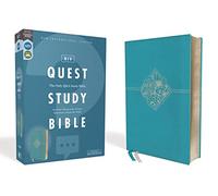 Niv, Quest Study Bible, Leathersoft, Blue, Comfort Print: The Only Q and A Study Bible
