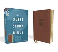 Niv, Quest Study Bible, Leathersoft, Brown, Comfort Print: The Only Q and A Study Bible