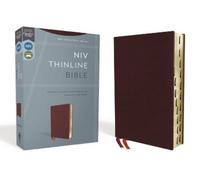 NIV, Thinline Bible, Bonded Leather, Burgundy, Indexed, Red Letter Edition [Idioma Inglés]