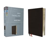 NIV, Thinline Bible, Giant Print, Bonded Leather, Black, Red Letter Edition [Idioma Inglés]