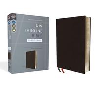 NIV, Thinline Bible, Large Print, Bonded Leather, Black, Red Letter Edition [Idioma Inglés]