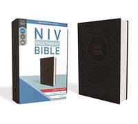 NIV, Value Thinline Bible, Large Print, Imitation Leather, Gray/Black [Idioma Inglés]
