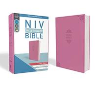 NIV – Biblia Value Thinline – Letra grande – Imitación piel rosa – Inglés
