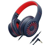 NIVAVA Auriculares con Cable con micrófono, Auriculares supraaurales K16 para niños con Conector de 3.5 mm, Auriculares estéreo Plegables para Adolescentes, Escuela, Amazon Kindle, Fire, Chromebook,
