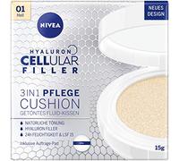 Nivea Hyaluron Cellular Filler 3 en 1 Care Cushion Makeup SPF15 - Maquillaje ligeramente cubriente en esponja 15 g 01 Light