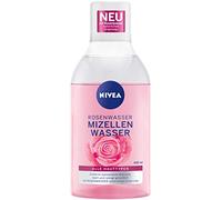 NIVEA Agua micelar de rosas (400 ml), limpieza facial con tecnología MicellAIR y agua de rosas natural, agua micelar suave