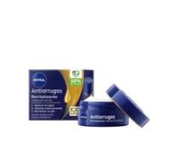 NIVEA Crema de Noche Antiarrugas Revitalizante 55+ - Hidratante - Con Aceite de Aguacate, Calcio, Pantenol - Reduce Arrugas, Líneas de Expresión - Estimula Renovación de la Piel - Piel Madura - 50 ml
