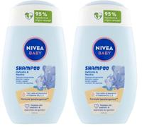 NIVEA Baby Champú suave y neutro de 200 ml, con protección contra las lágrimas, sin sulfatos para cabello suave y sin enredos (Paquete de 2)