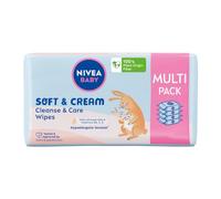 NIVEA BABY Toallitas biodegradables suaves y crema, paquete económico, 4 x 57 piezas