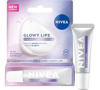NIVEA Bálsamo labial Glow, ácido hialurónico, vitamina E, glicerina y extracto de magnolia - 10 ml