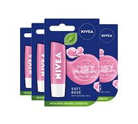 NIVEA Bálsamo labial suave rosa paquete de 4