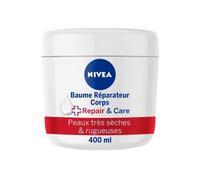 NIVEA Bálsamo reparador para cara, cuerpo y manos para piel muy seca (1 x 400 ml), crema con vitamina E y glicerina para piel áspera, extra seca, cuidado corporal hidratante 72