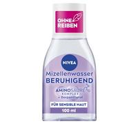 NIVEA Agua micelar calmante, agua de limpieza micelar para pieles sensibles, tónico facial sin perfume con dexpantenol y complejo de aminoácidos, limpieza facial hidratante (100 ml)