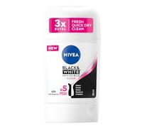 NIVEA Black & White Clear Antiperspirant Stick Desodorante Mujer Invisible Black and White Clear, textura suave para una aplicación más suave, paquete de 2, 2 x 50 ml, protección 48H