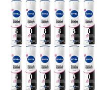 NIVEA Black & White Invisible Clear Deo Spray, antitranspirante con fórmula patentada antimanchas, desodorante con protección 72 h, 150 ml (12 unidades)