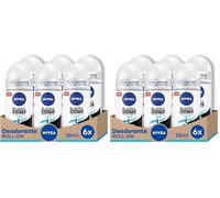 NIVEA Black & White Invisible Fresh Roll-on en pack de 6 (6 x 50 ml), desodorante roll on antitranspirante, desodorante sin alcohol con fragancia refrescante (Paquete de 2)