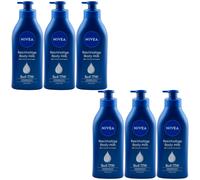 Nivea Body Milk 5in1 6 X 625ml Con Bomba Loción 48H Cuidado Para Seca Piel