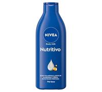 NIVEA Body Milk Nutritivo (1 x 400 ml), leche corporal que hidrata durante 72 h, crema hidratante corporal con aceite de almendras y ácido hialurónico, para piel seca