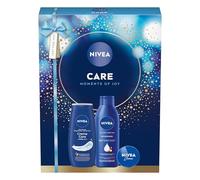 NIVEA Care Moments of Joy - Set de regalo para mujer con leche corporal, gel de ducha y crema, regalo para mujer, regalo