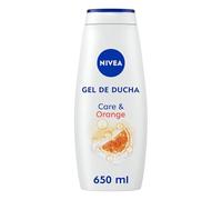 NIVEA Care & Orange - Gel de Ducha Hidratante - Sensación de Piel Sana, Suave y Cuidada - Con Vitamina C y E, Aceite de Aguacate y Aroma de Naranja - Con pH neutro - Todo Tipo de Piel - 650 ml