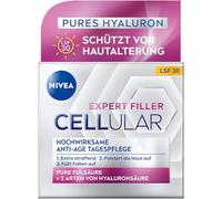 Nivea Cellular Expert Filler - Crema de día antiedad muy eficaz SPF 15, cuidado facial extra reafirmante con efecto de relleno, crema de día con ácido hialurónico y protección solar (50 ml)