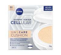 NIVEA Cellular Expert Finish 3 en 1 Cushion Care Crema Antiarrugas en Cojín de Ácido Hialurónico, Natural, 15 g