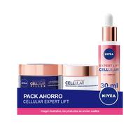 NIVEA cellular expert pack ahorro- Contiene Crema Filler de Día y de Noche + Sérum Facial Bakuchiol