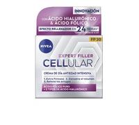 NIVEA Cellular Expert Filler - Crema de Día FP30 - Antiarrugas - Efecto Rellenador 24h - Con Ácido Hialurónico y Ácido Fólico - Crema Antiedad - Protección Solar - Todo Tipo de Pieles - 50 ml