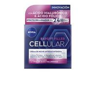 NIVEA Cellular Expert Filler - Crema de Noche - Antiarrugas - Efecto Rellenador 24h - Con Ácido Hialurónico y Ácido Fólico - Crema Antiedad - Extra Firmeza - Todo Tipo de Pieles - 50 ml