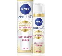 NIVEA Cellular Luminous 630® - Cuidado de día SPF 50 antimanchas (1 x 40 ml), cuidado facial enriquecido con ácido hialurónico y vitamina E, cuidado perfeccionador de la tez femenina