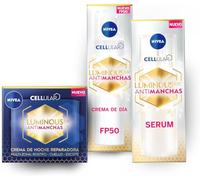 NIVEA Cellular Luminous630 - Set Antimanchas - Crema de Día FP50 40 ml + Sérum 30 ml + Crema de Noche 50 ml - Con Ácido Hialurónico y Thiamidol - Reduce Manchas - Todo Tipo de Piel y Sensible