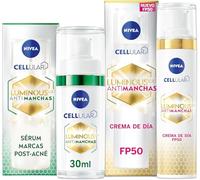 NIVEA Cellular Luminous630 - Set Antimanchas - Crema de Día FP50 40 ml + Sérum Marcas Post Acné 30 ml - Con Ácido Hialurónico y Salicílico - Reduce Manchas Oscuras - Protección solar