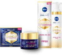 NIVEA Cellular Luminous630 - Set Antimanchas - Crema de Día FP50 40 ml y Crema de Noche 50 ml - Antimanchas, Hidratación y Reparación - Con Ácido Hialurónico, Thiamidol - Todo Tipo de Piel
