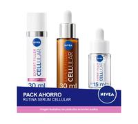 NIVEA CELLULAR Rutina Pack Ahorro - Contiene Serum Facial Ácido Hialurónico + Serum Facial Vitamina C + Fluido SPF 50