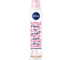 NIVEA Champú seco Fresh Revive para tonos de cabello medianos en paquete de 1 unidad (1 x 200 ml), champú seco en spray con efecto instantáneo y efecto triple : extra suave, sin residuos, para una