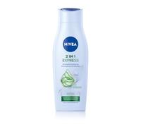 NIVEA Champú y acondicionador 2 en 1, cuidado intensivo del cabello con aloe vera y sérum brillante, champú y acondicionador para el cuidado en tiempo expreso (400 ml)