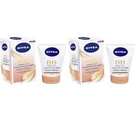 NIVEA Crema BB Essentials de 24 horas de hidratación y luminosidad, humectante facial de tono claro, cuidado de día SPF 15, 50 ml, 1 unidad (Paquete de 2)