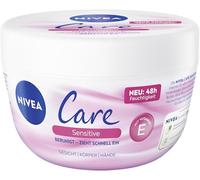 NIVEA Crema Care Sensitive, cuidado facial y corporal para 48 horas de hidratación intensa, crema hidratante no grasa para pieles sensibles y secas (200 ml)