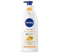 NIVEA Crema corporal naranja y aguacate Pump de 500 ml, crema corporal hidratante y energizante para pieles normales y secas, fórmula con aceite de aguacate y perfume de naranja