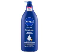 NIVEA Crema corporal nutritiva 500 ml, crema hidratante corporal 72h enriquecida con ácido hialurónico puro, aceite de almendra y suero nutritivo intenso, crema corporal hidratante para pieles secas o