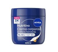 NIVEA Crema Corporal Nutritiva con 3x Efecto Hidratante, Tarro, 400 ml | Ligera, Con Aceite de Almendras y 3x Más Ácido Hialurónico, 72h Hidratación Profunda, Piel Seca, Rápida Absorción, Uso Diario