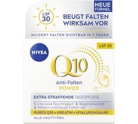 NIVEA Crema de día antiarrugas Power Q10 extra reafirmante SPF 30, cuidado facial suaviza y previene las arrugas, crema de día reafirmante con puro Q10, creatina y ácido hialurónico (50 ml)