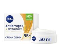 NIVEA Crema de Día Antiarrugas Revitalizante 55+ - Con Aceite de Argán, Calcio y Filtros UV FP15 - Reduce Arrugas y Líneas de Expresión - Mejora la Vitalidad de la Piel - Hidrata - Piel Madura - 50 ml