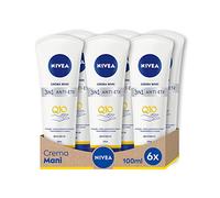 NIVEA Crema de manos antiedad Q10, antiarrugas y antimanchas, 6 unidades de 100 ml, crema hidratante para las manos enriquecida con Q10 Complex, crema antiedad con filtros UV