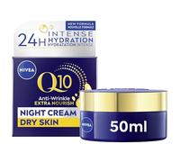 NIVEA Crema de noche Q10 Anti-Wrinkle Moisture Replenishment, 50 ml, hidratante facial nocturna antiarrugas con aceite de argán